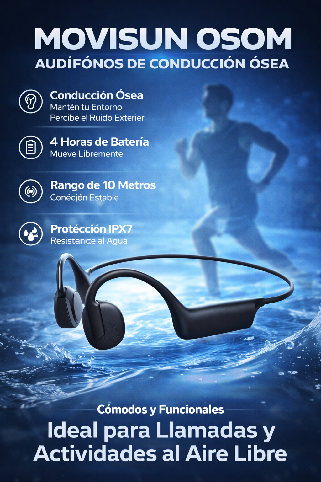 Audifonos Bluetooth Movisun Osom Lite