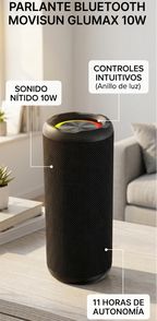 Movisun Glumax 10W | Parlante Portátil con Sonido Nítido y Gran Batería