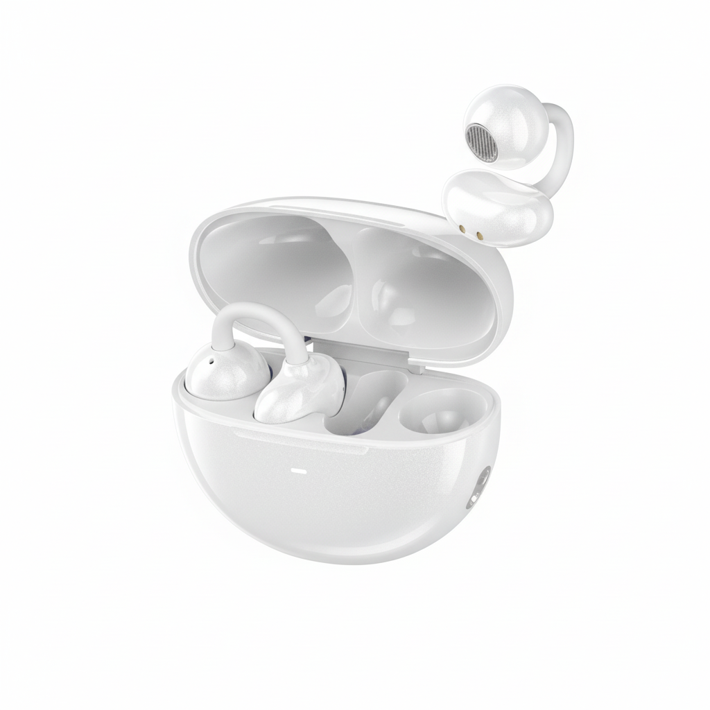 Auriculares inalámbricos open-ear blancos